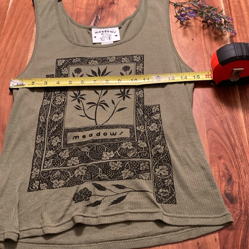 MEADOWS Green Floral Tank Top - Picture 7 of 8